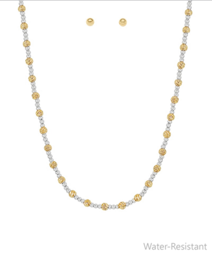 WR Textured Ball Necklace Set (2 options)