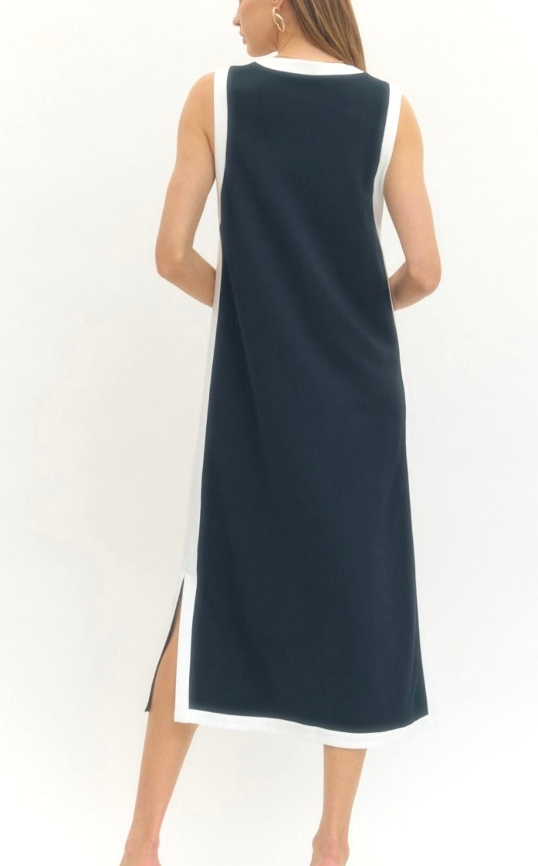 Contrast Stripe Midi Dress (2 colors)