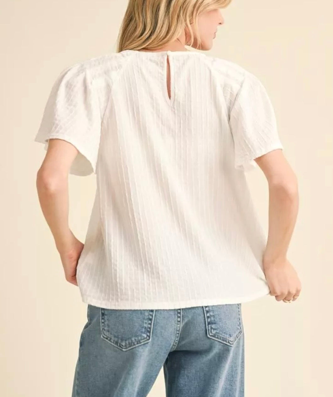 Flutter Sleeve Knit Top