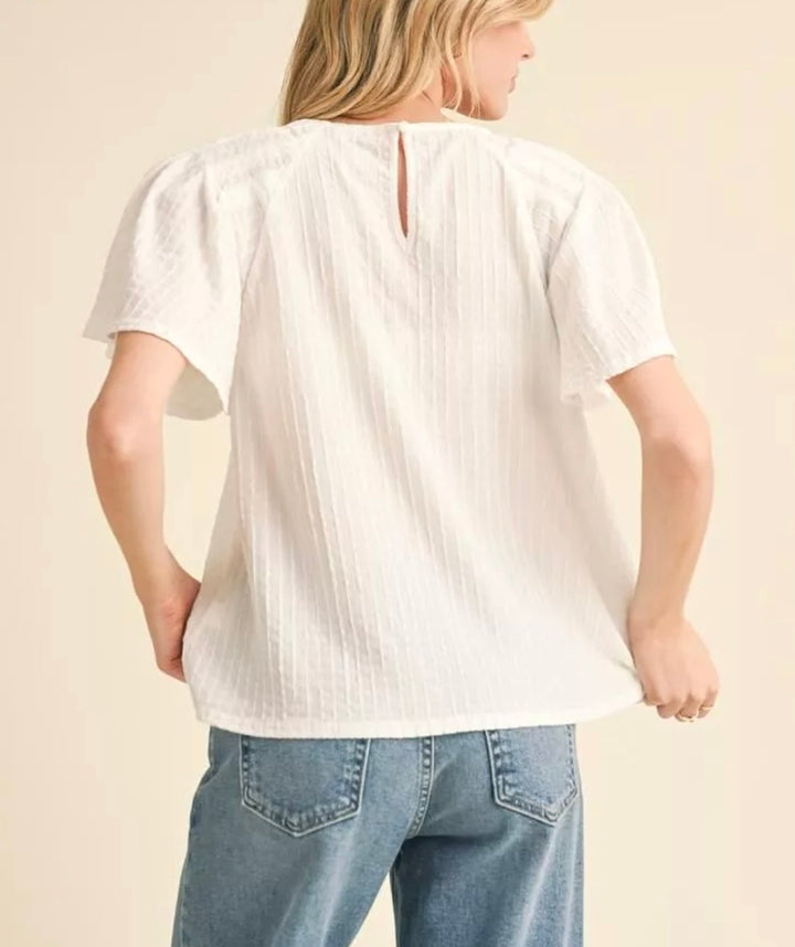 Flutter Sleeve Knit Top