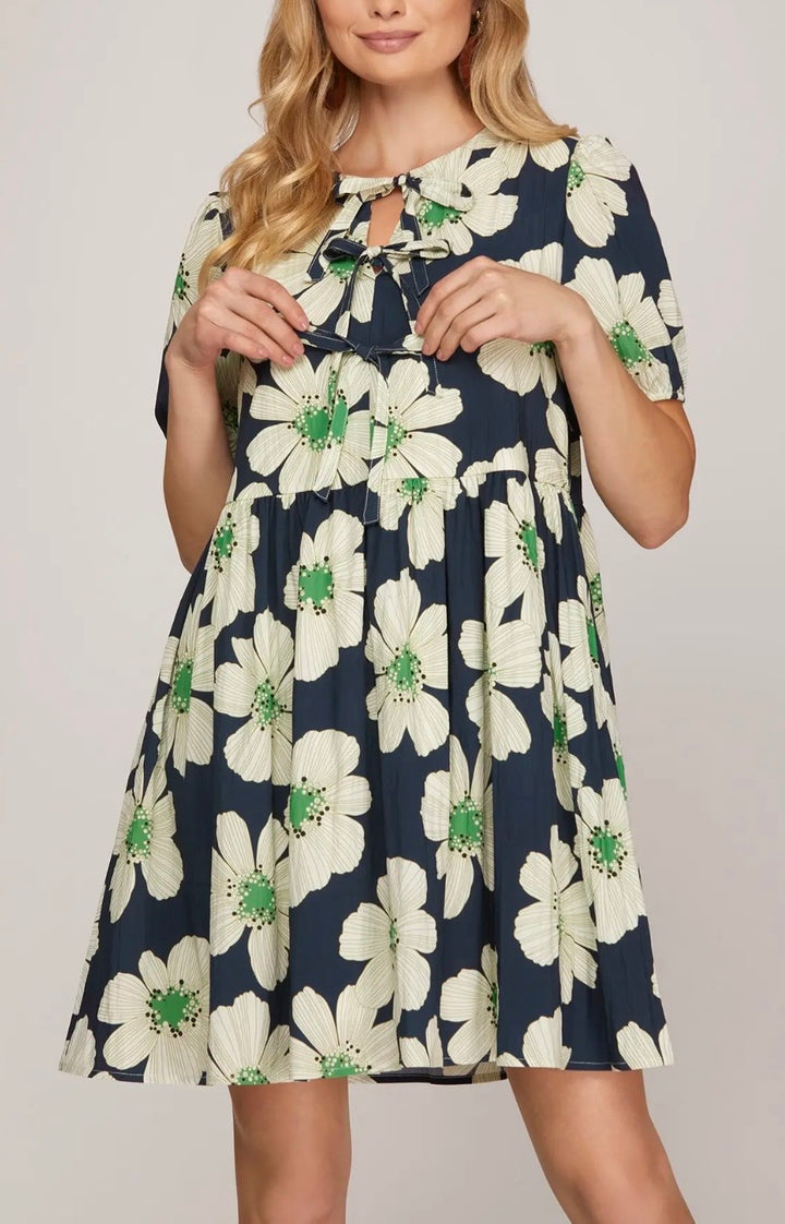 Graphic Blooms Dress