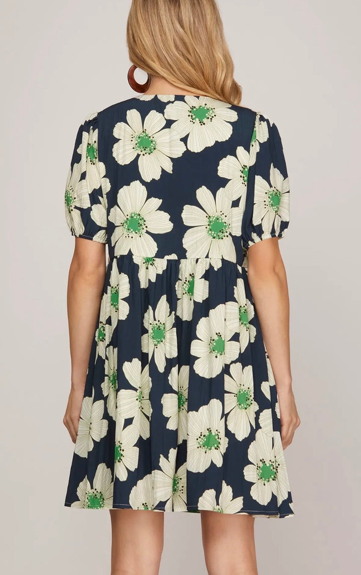 Graphic Blooms Dress