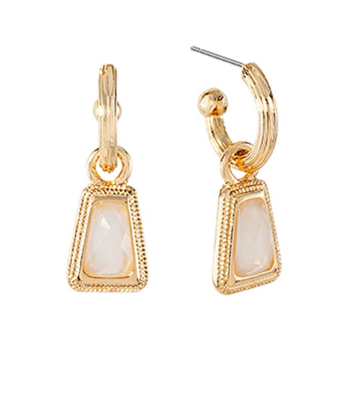 Trapezoid Stone Earrings (5 colors)