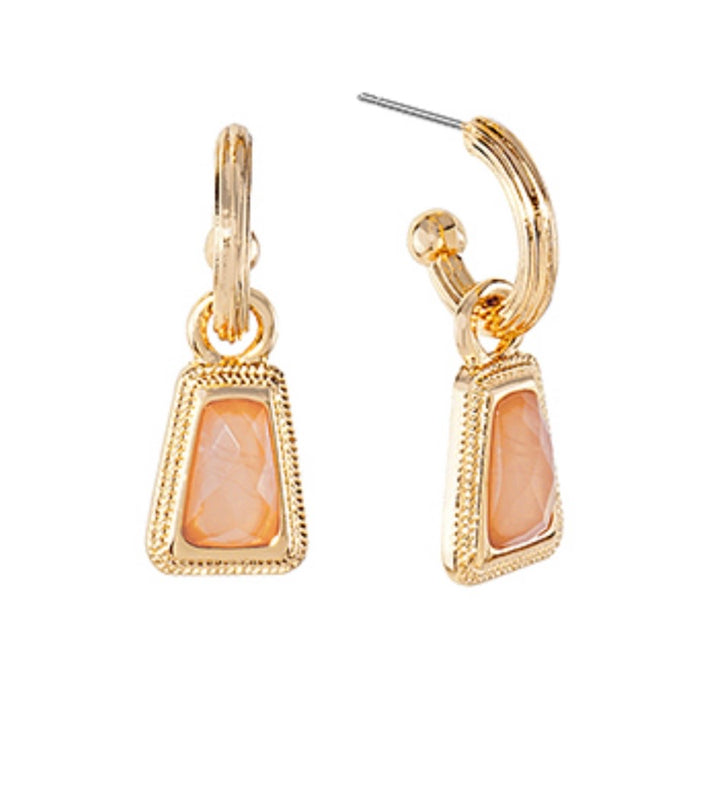 Trapezoid Stone Earrings (5 colors)