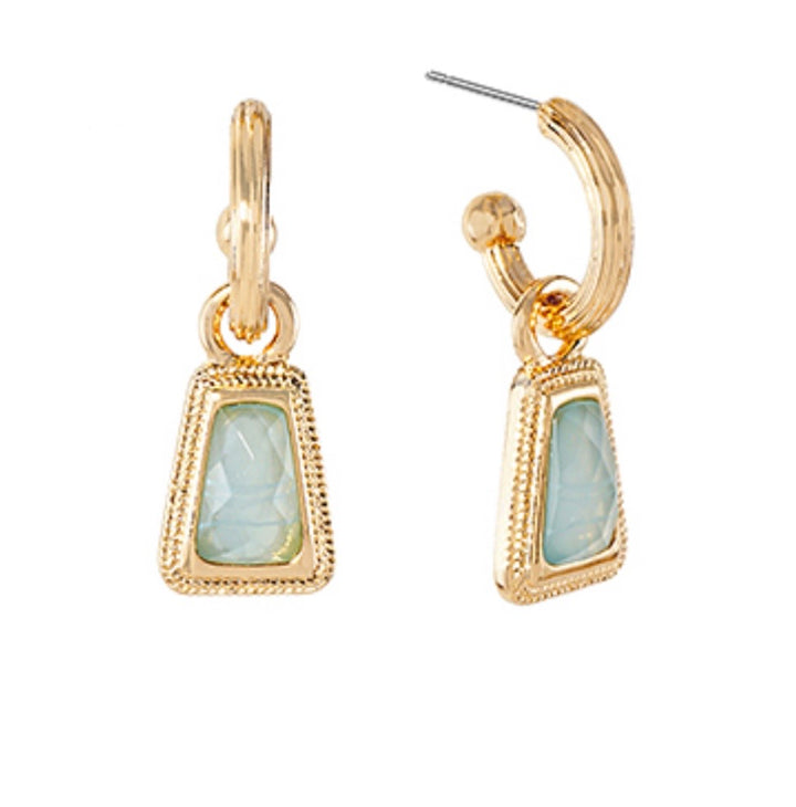 Trapezoid Stone Earrings (5 colors)