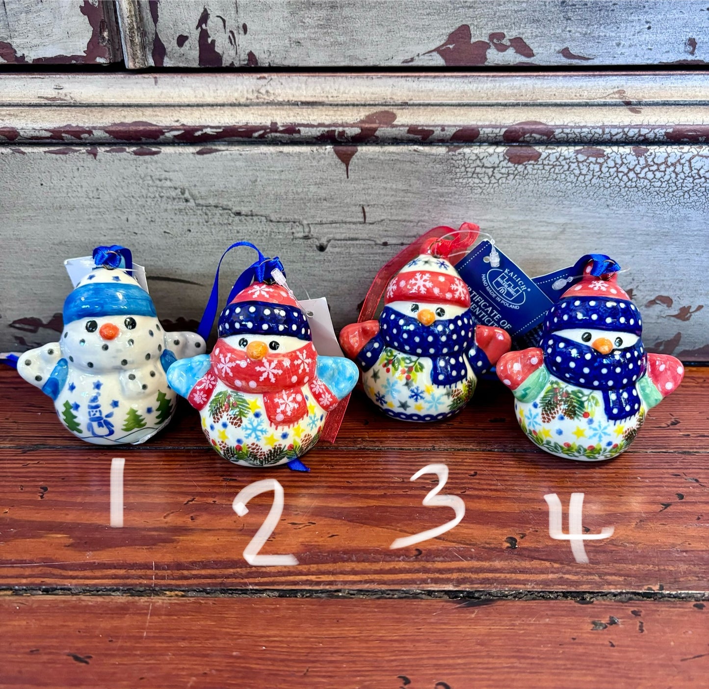 Kalich Snowman Ornaments