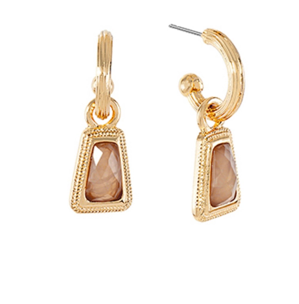 Trapezoid Stone Earrings (5 colors)