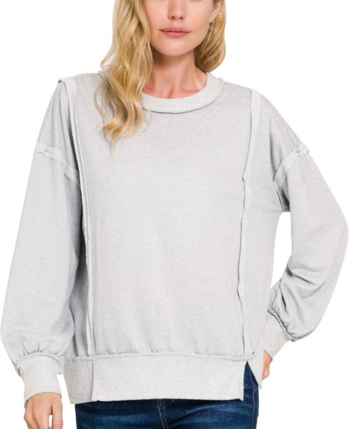 Exposed Seam Sweatshirt (2 colors)