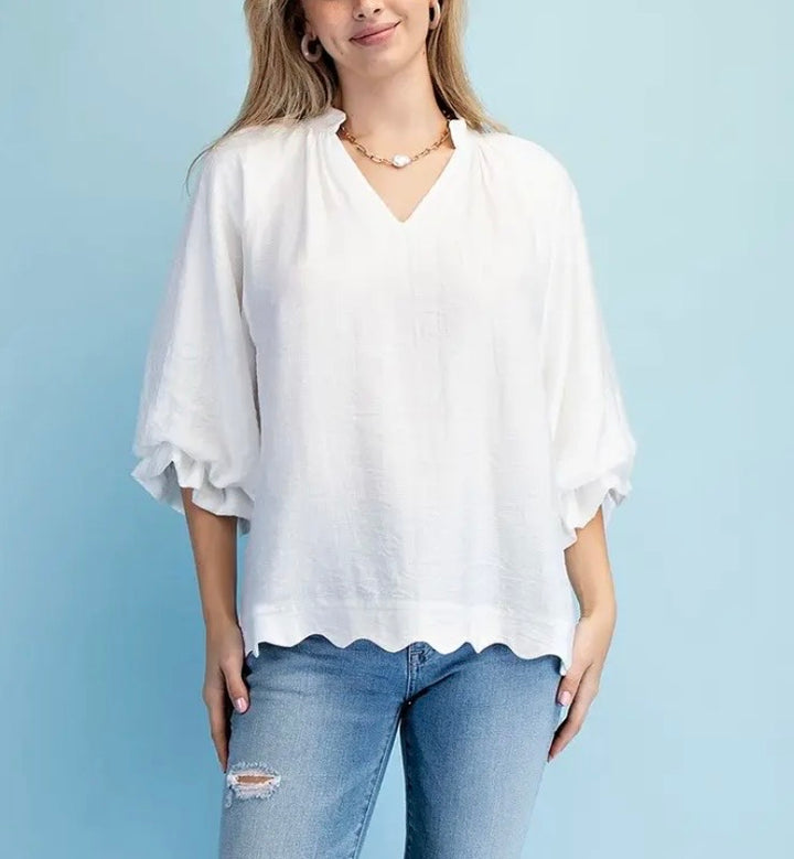 Gathered Sleeve Blouse
