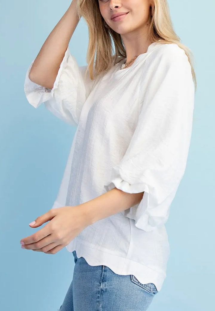 Gathered Sleeve Blouse