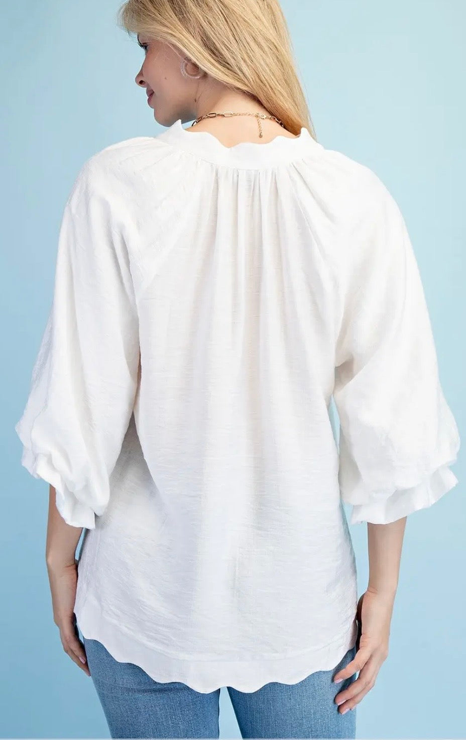 Gathered Sleeve Blouse