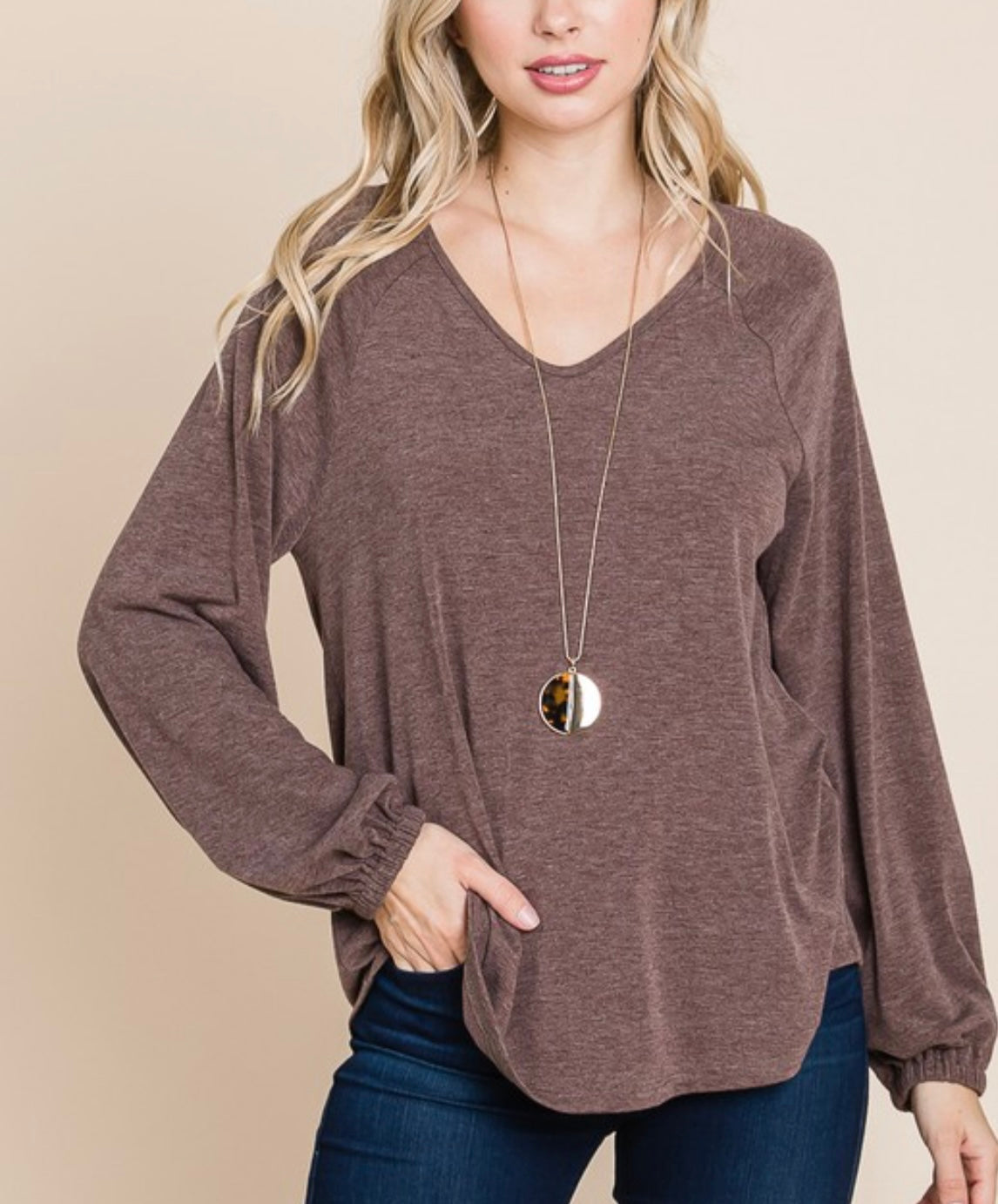 Casual V-neck Top (2 colors)