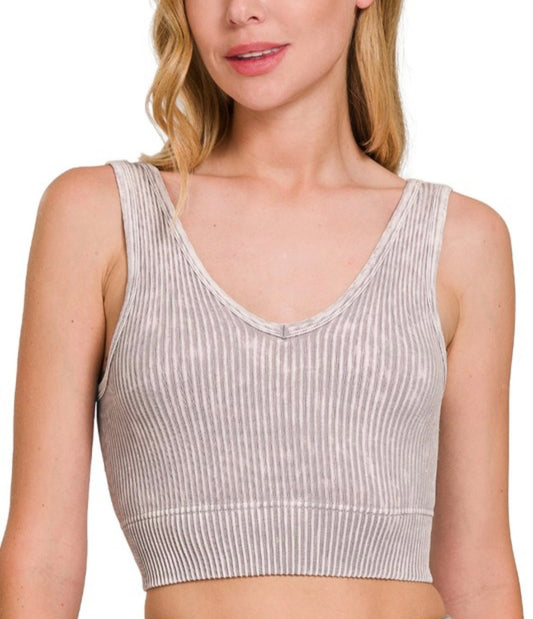 Ribbed Bra Tank (4 colors)