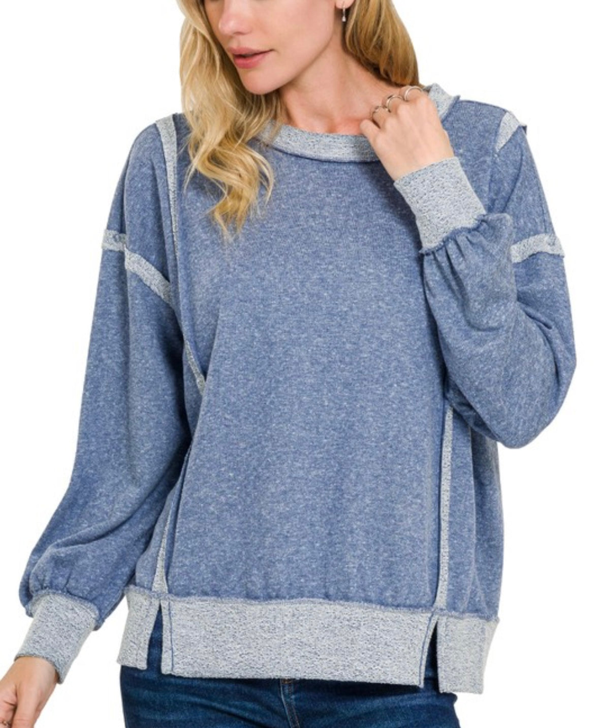 Exposed Seam Sweatshirt (2 colors)