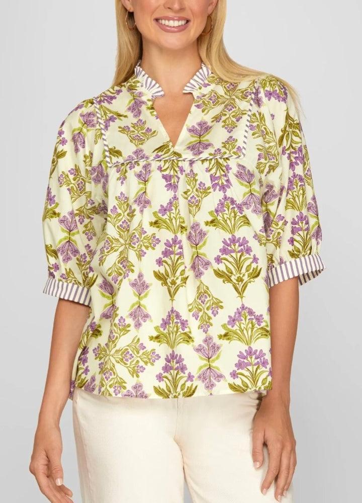 Violet Toile Blouse