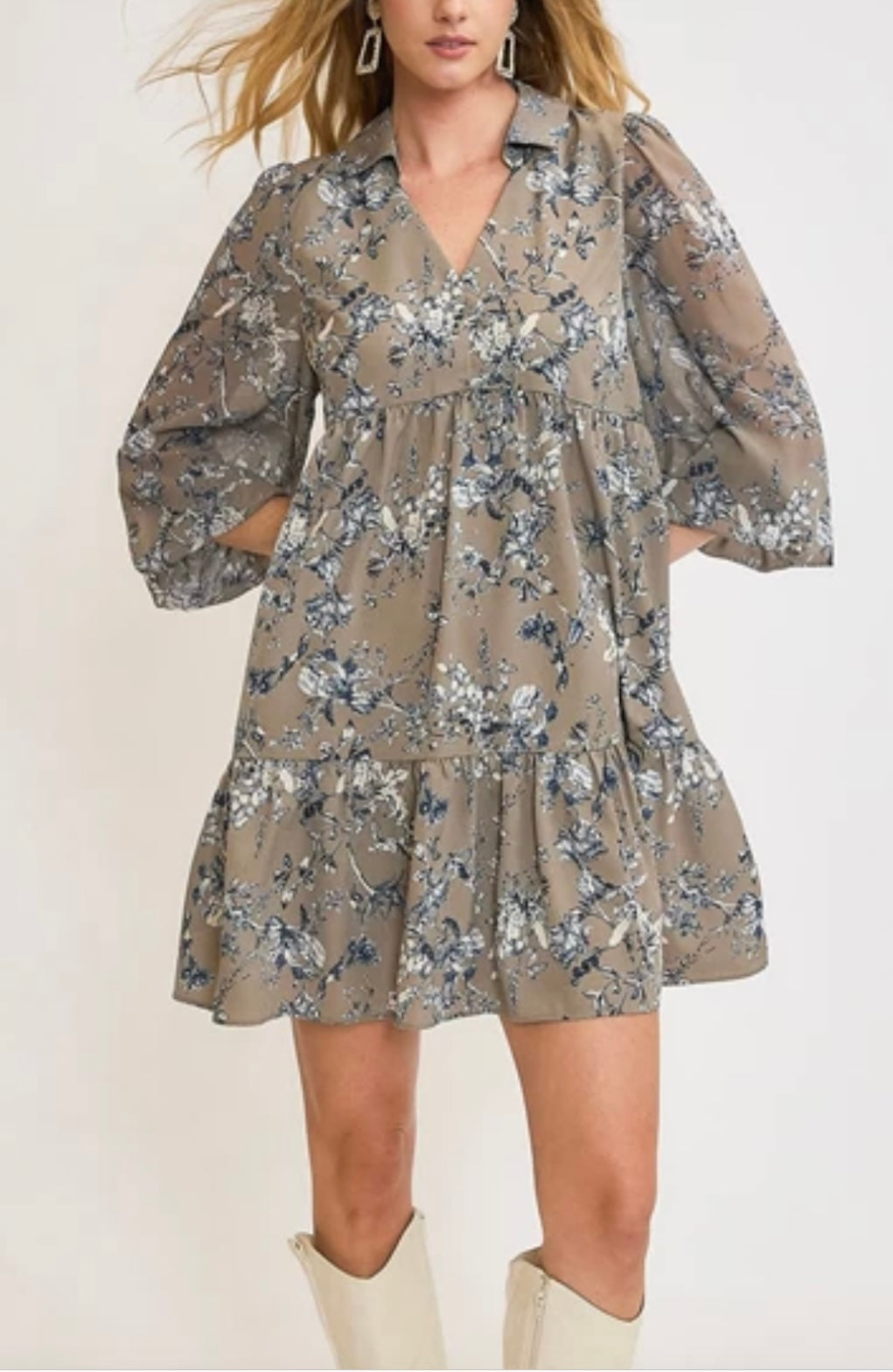 Tiered Floral Dress