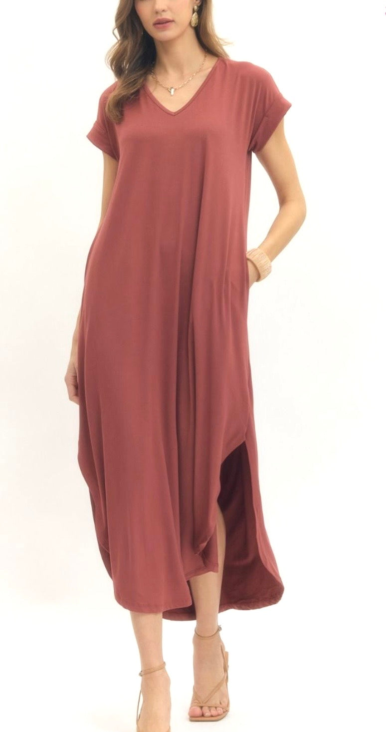 Jersey Knit Maxi Dress (2 colors)