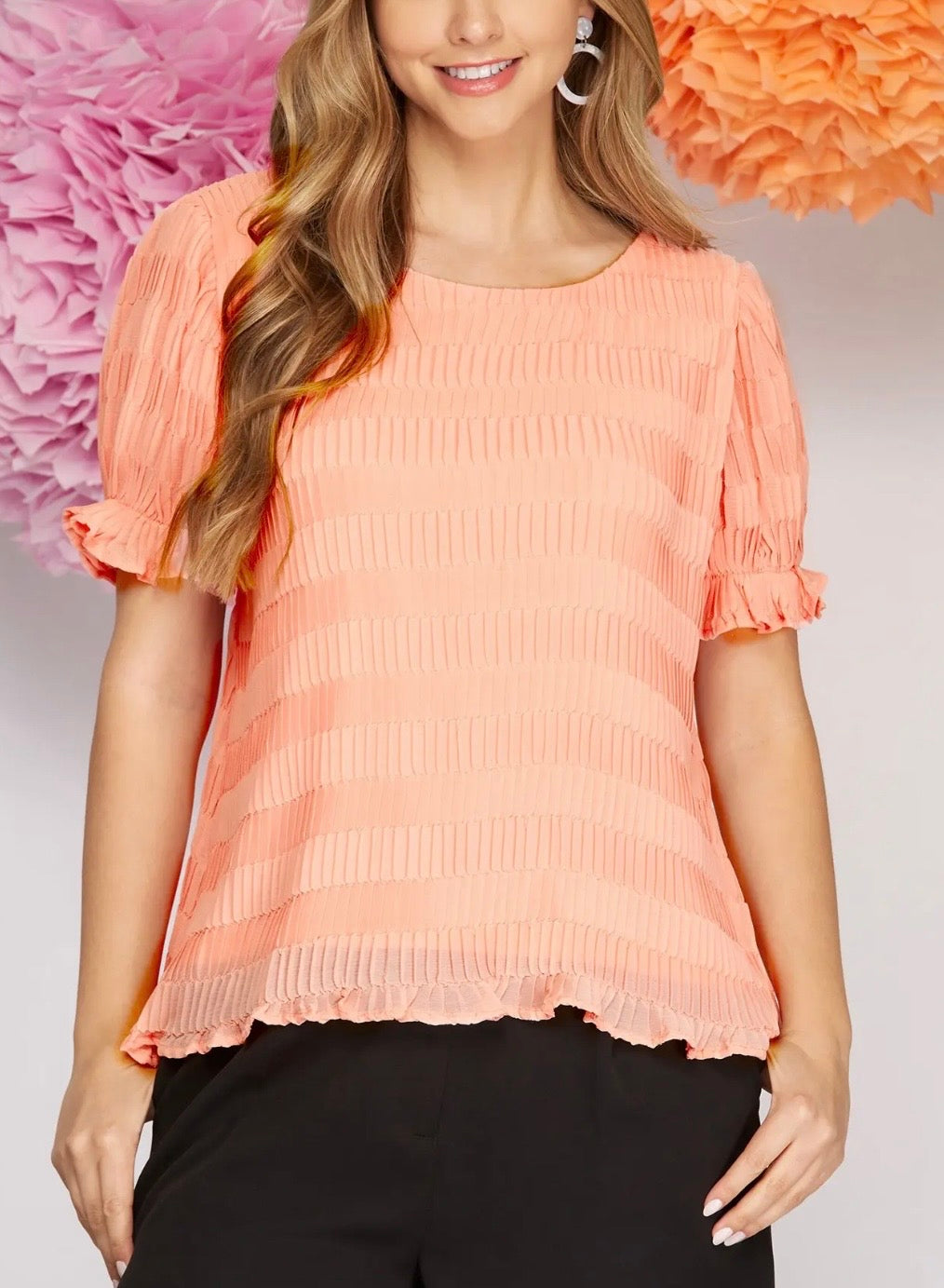 Pleated Blouse (2 colors)