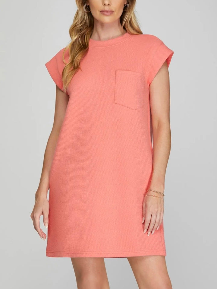 Textured Mini Dress