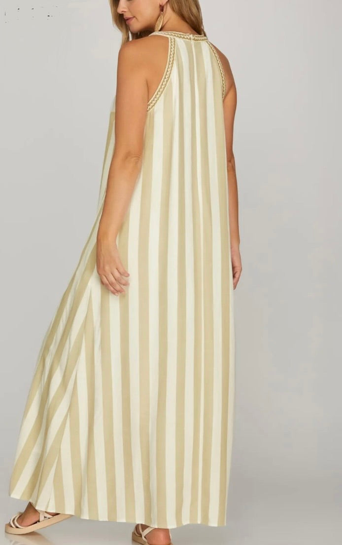 Striped Halter Dress