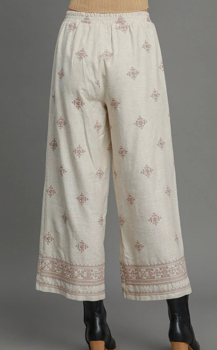 Aztec Embroidered Pants