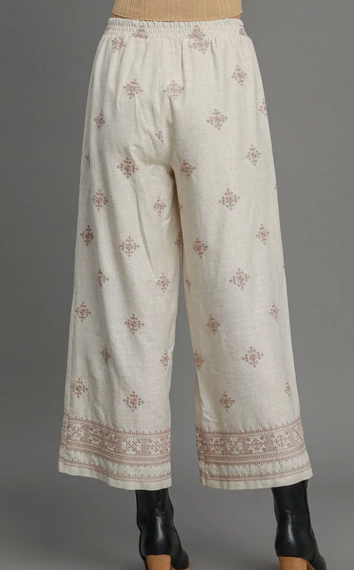 Aztec Embroidered Pants
