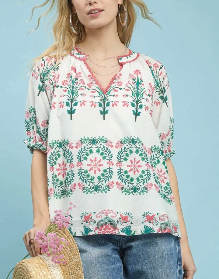 Swiss Florals Blouse