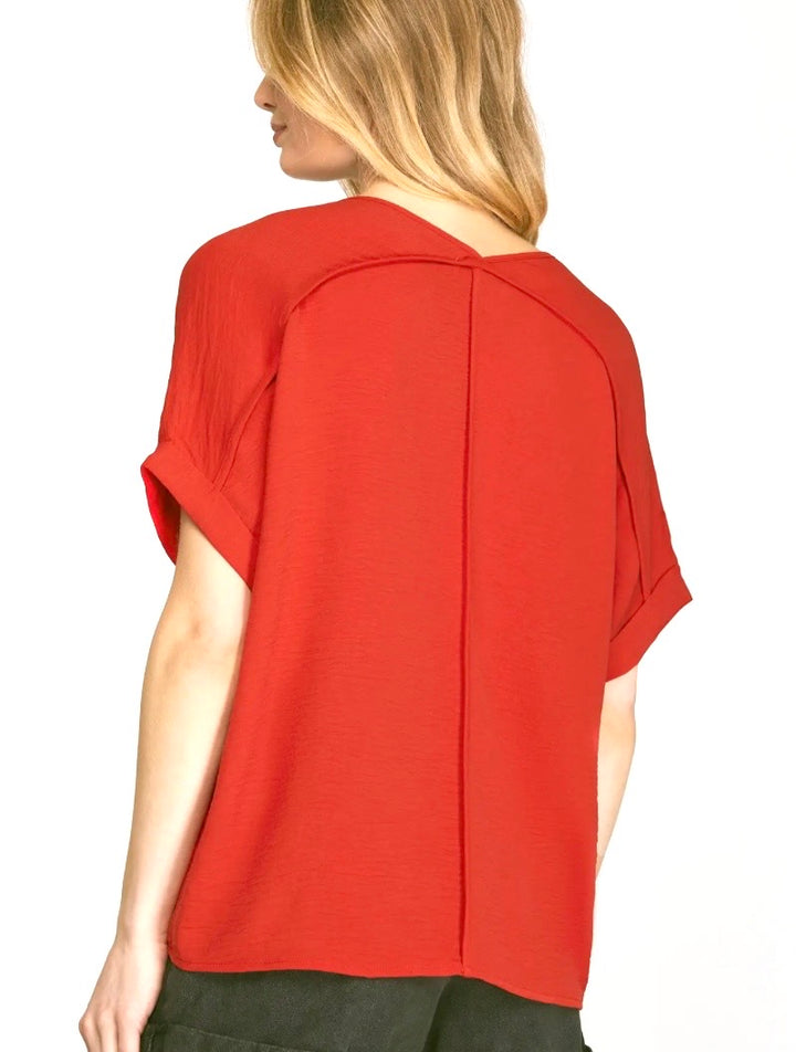 Roll Sleeve Airflow Blouse