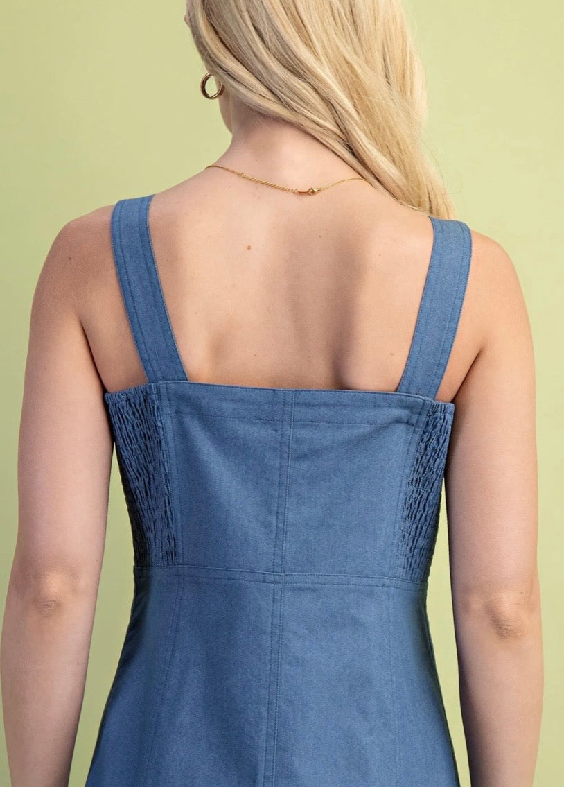 Strappy Zipper Front Dress