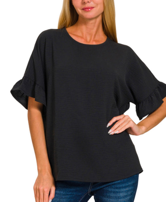 Flutter Sleeve Blouse (3 colors)