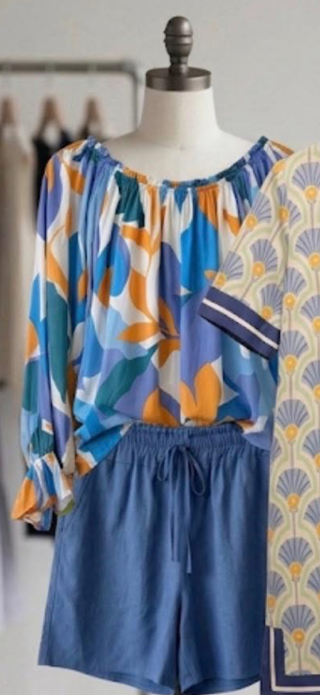 Geo Print Blouse