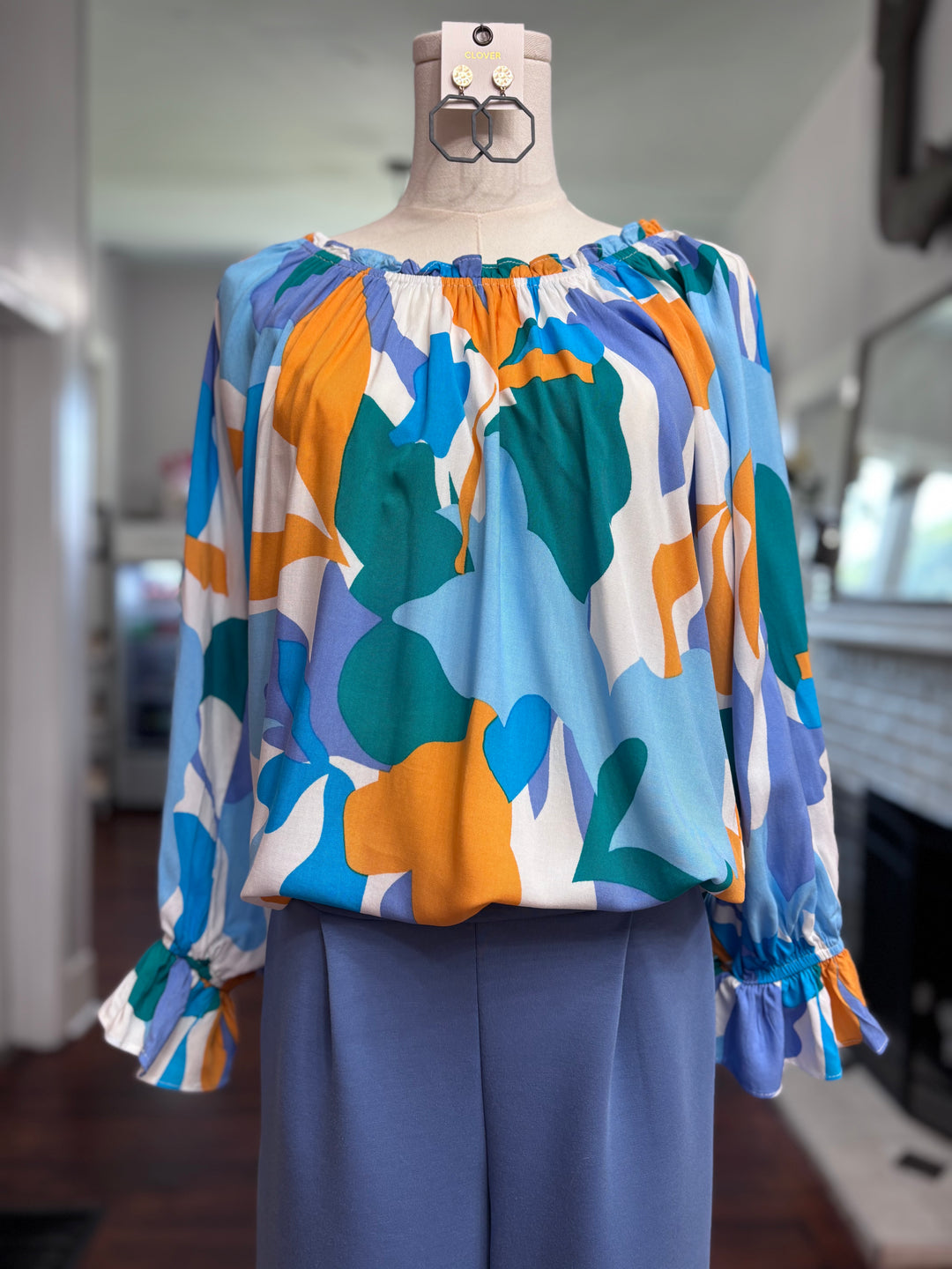 Geo Print Blouse