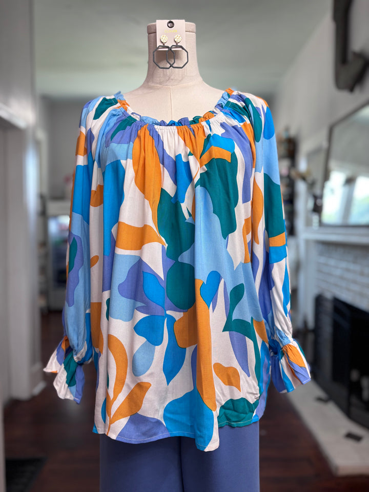 Geo Print Blouse
