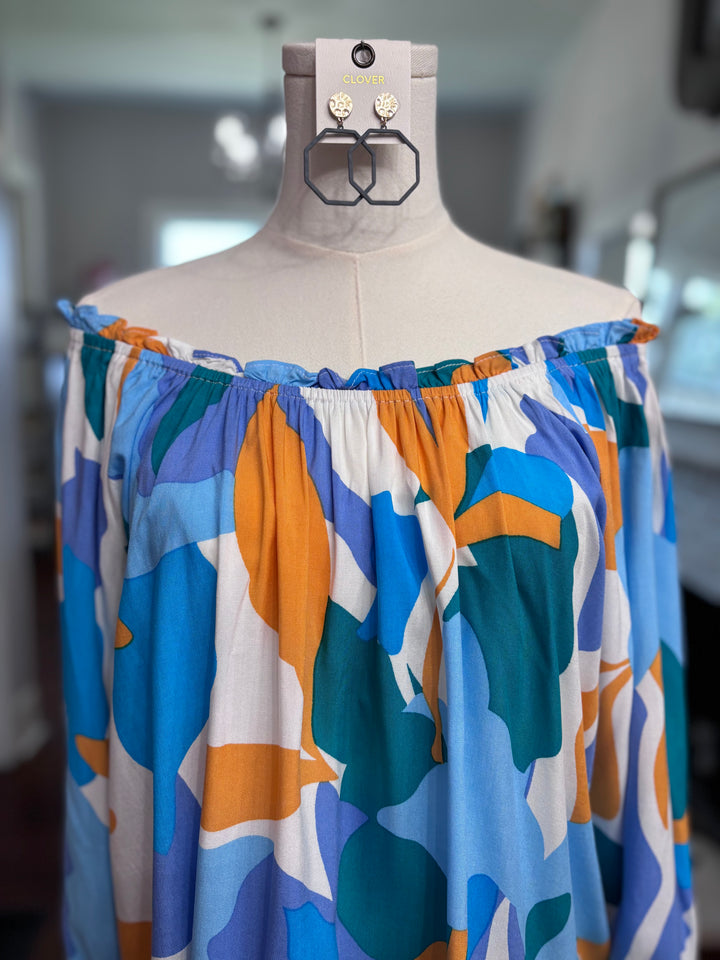 Geo Print Blouse