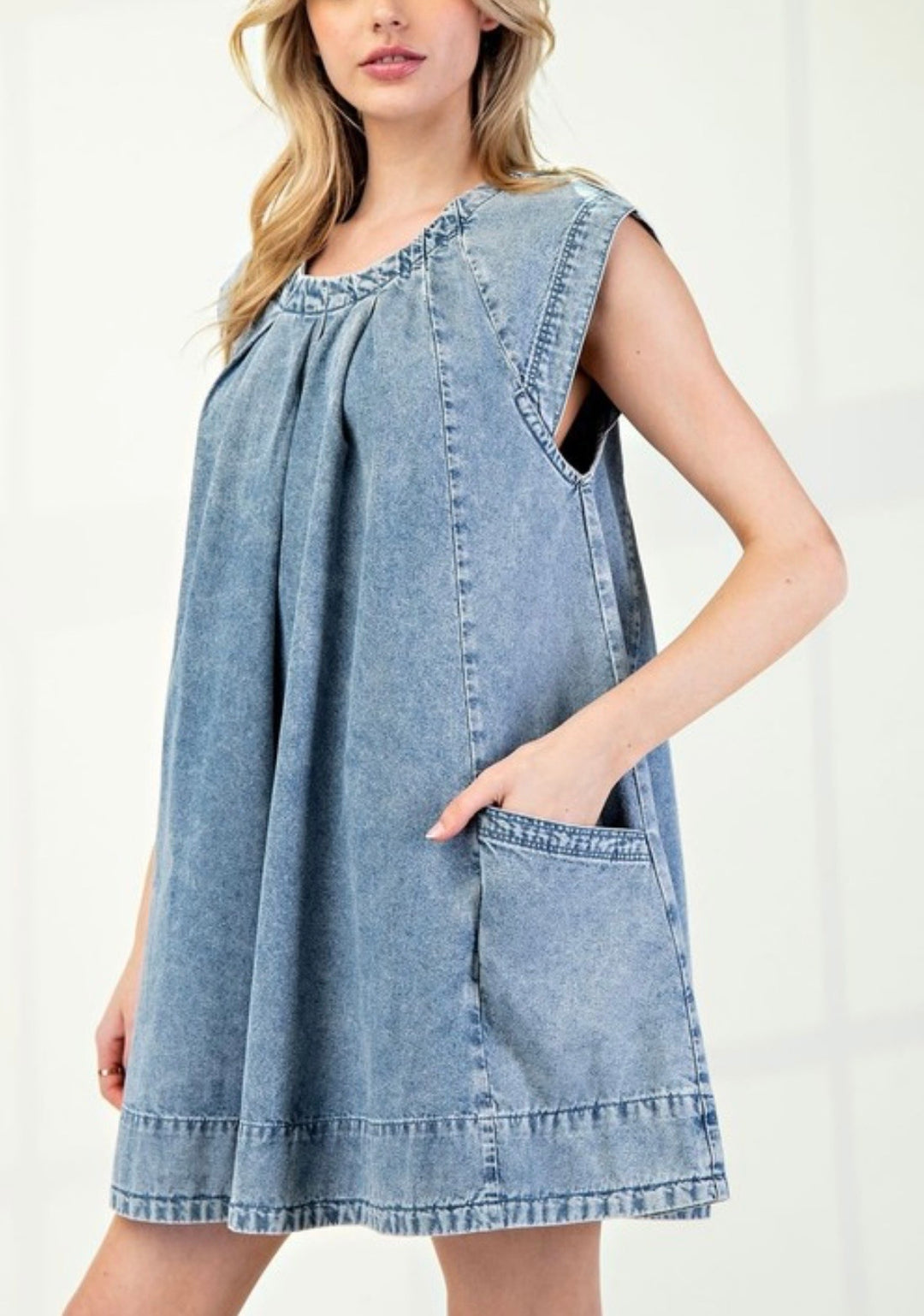 Mineral Wash Swing Dress