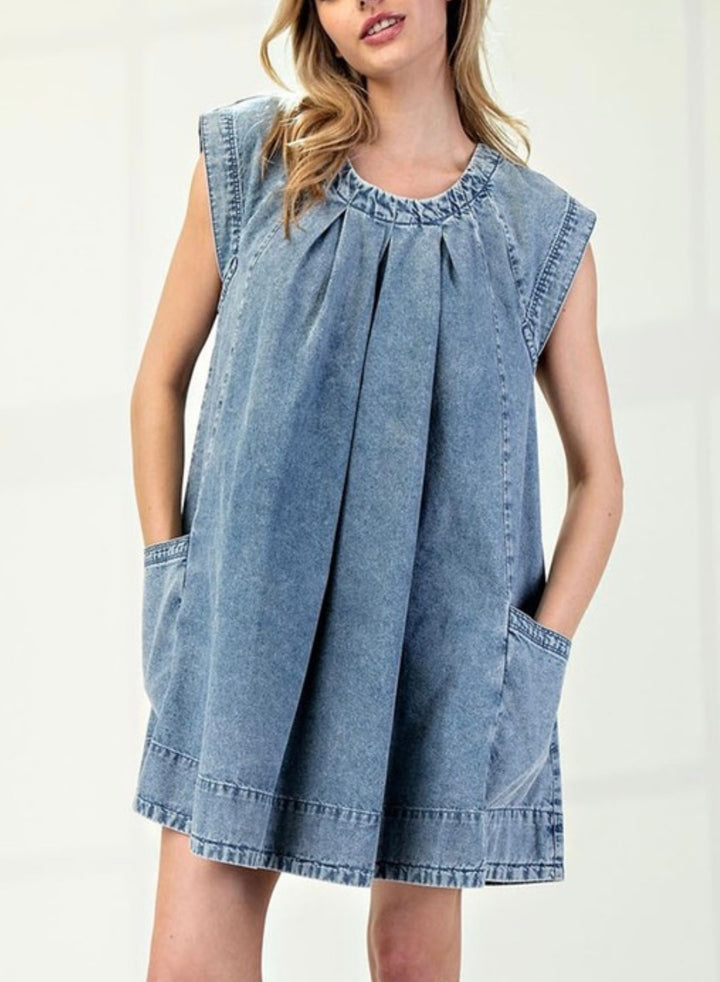 Mineral Wash Swing Dress