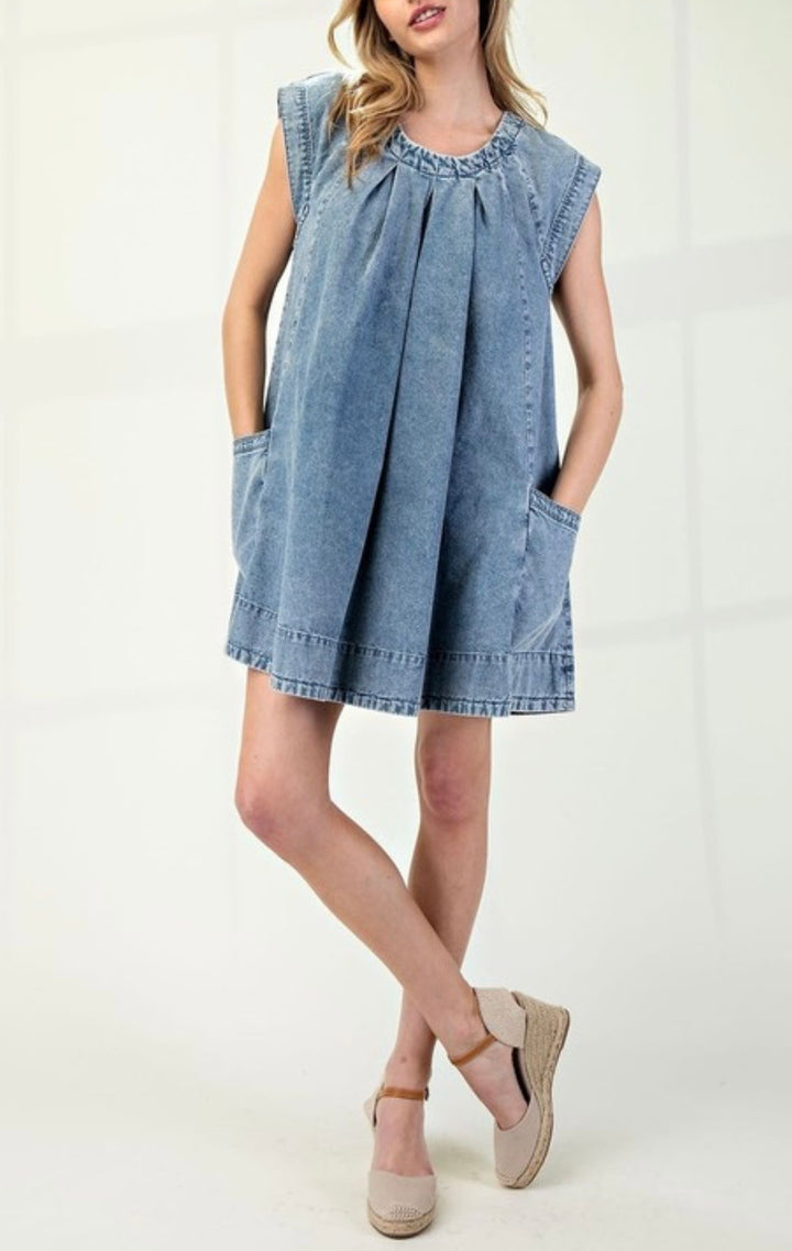 Mineral Wash Swing Dress