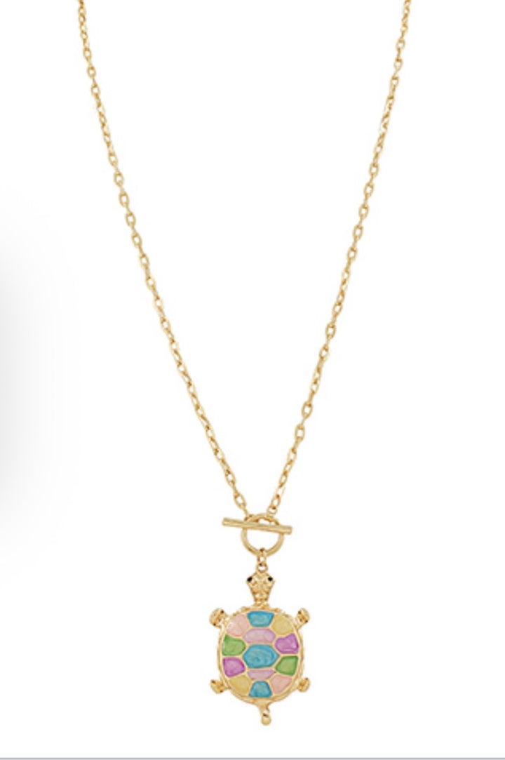 Turtle Pendant Long Necklace