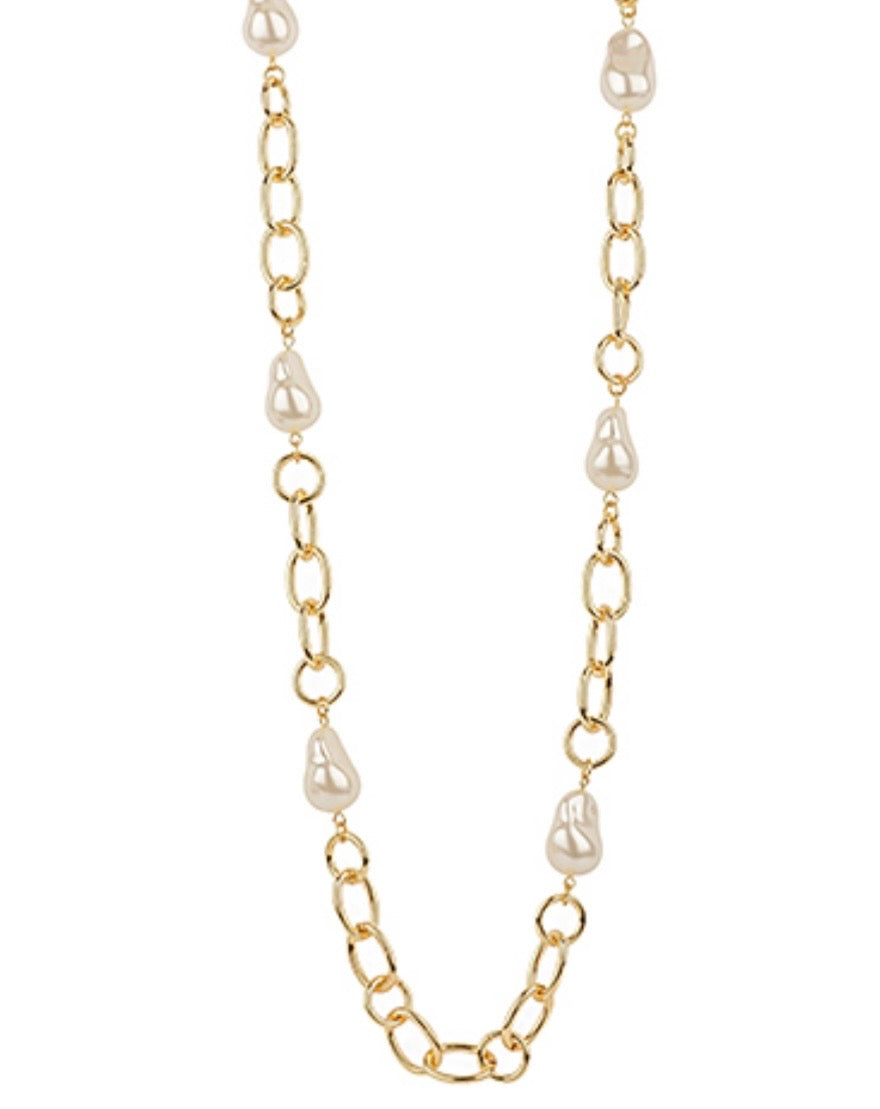 Baroque Linked Long Necklace
