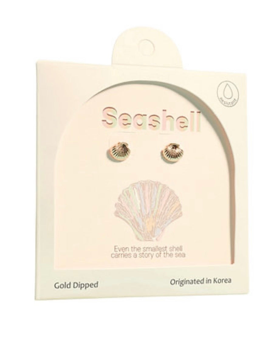 Tiny Seashell Studs