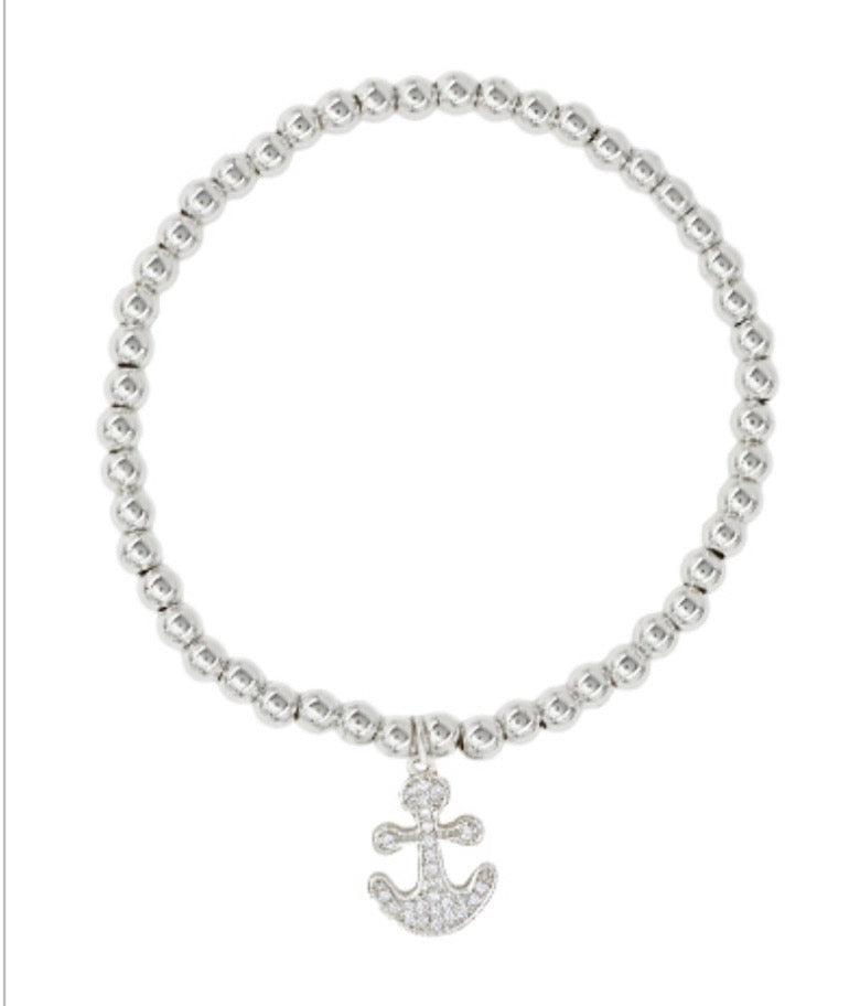 Crystal Anchor Charm Bracelet 2 options)