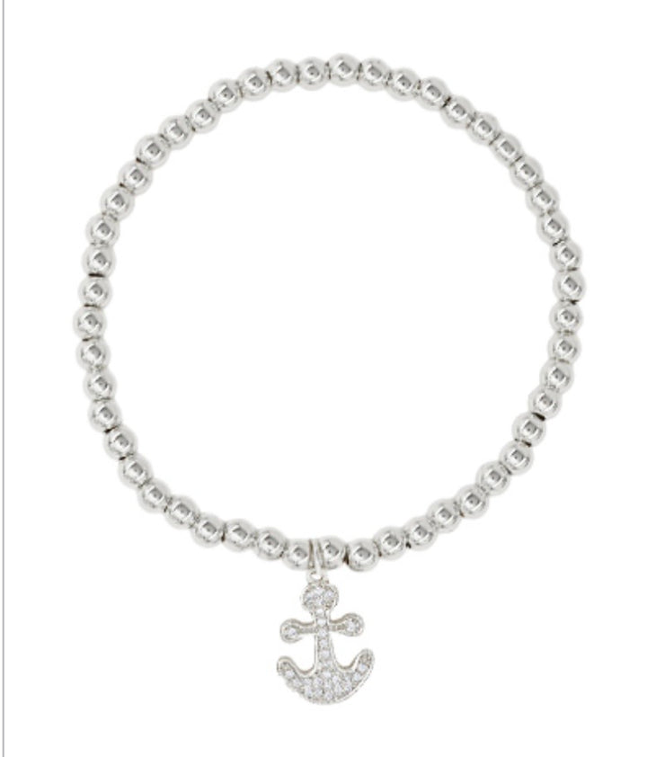 Crystal Anchor Charm Bracelet 2 options)