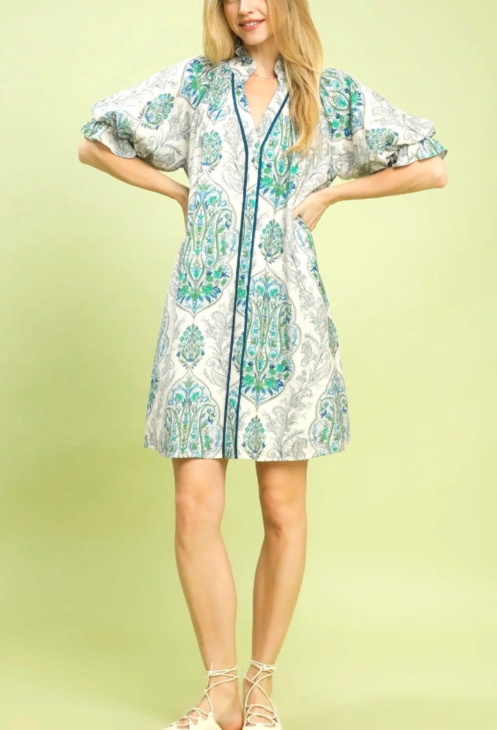 Mixed Paisley Dress