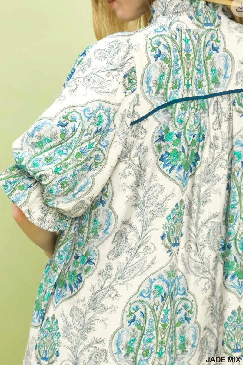 Mixed Paisley Dress