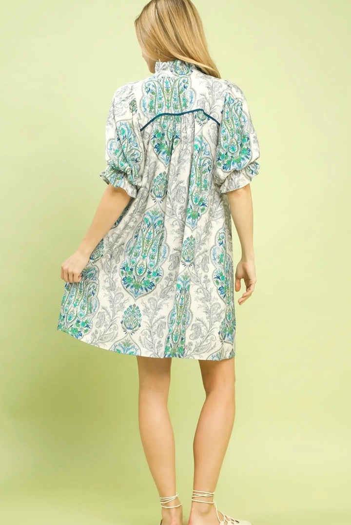 Mixed Paisley Dress