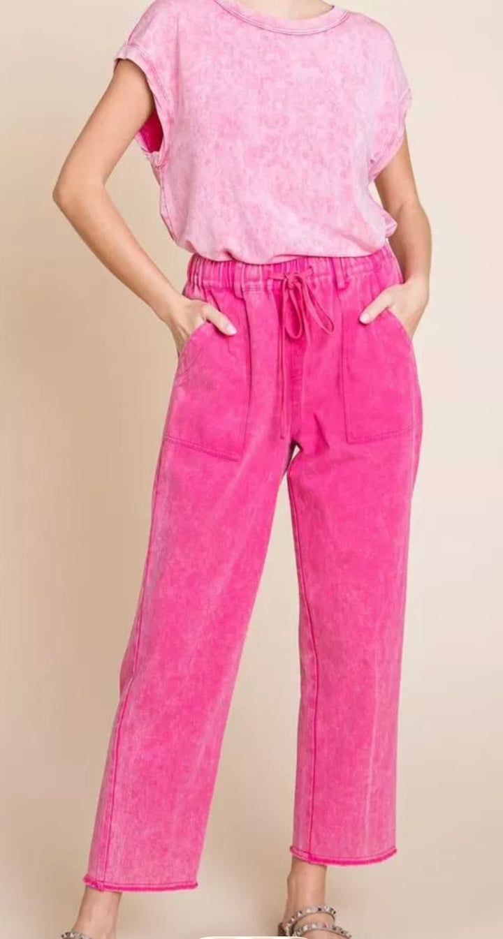 Hot Pink Ankle Jeans