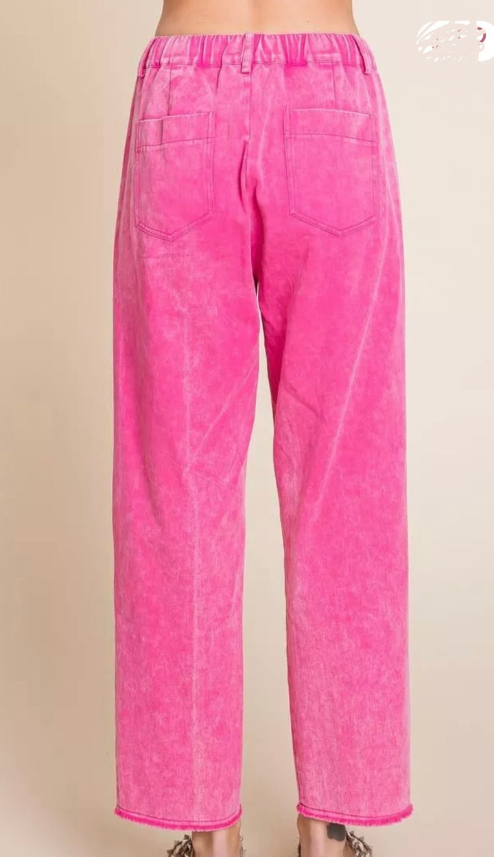 Hot Pink Ankle Jeans