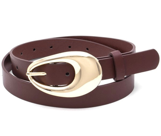 Oblong Buckle Belt (2 colors)