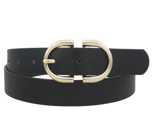 Plus Mirror D Buckle Belt (2 colors)