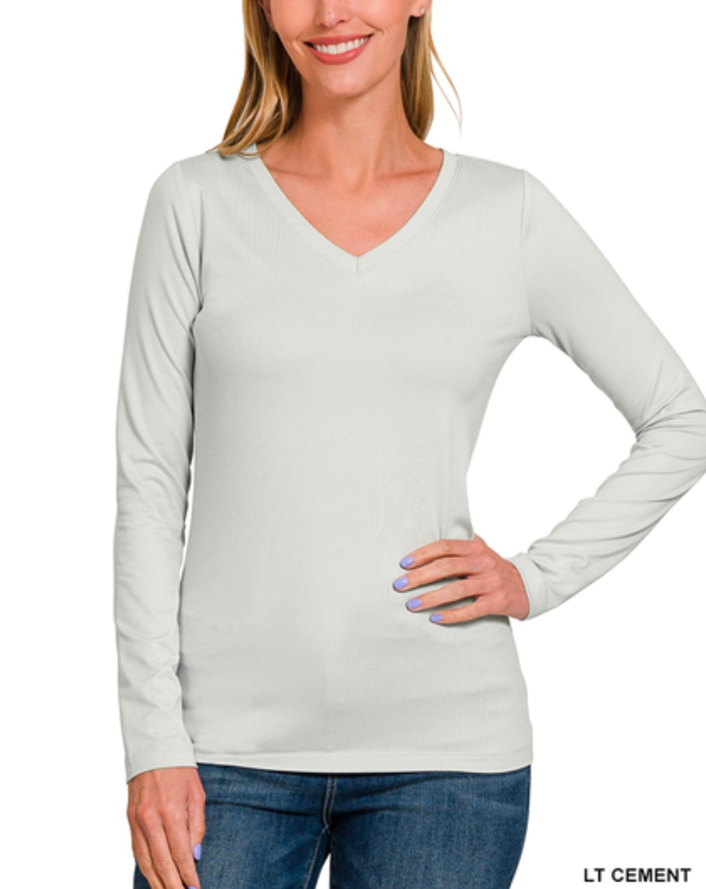 Brushed V-neck Tee (2 colors)